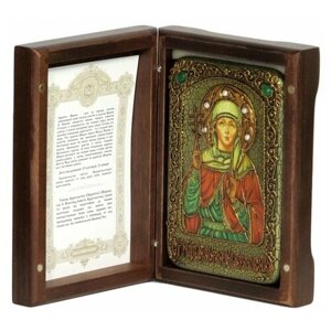 Подарочная икона Святая мученица Виктория Кордувийская на мореном дубе 10*15см 999-RTI-163m