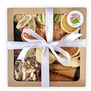 Подарочный набор Белфрукт, размер "L", натуральная пастила, фрукты и орехи, полезный подарок на Новый год, на праздник и день рождения