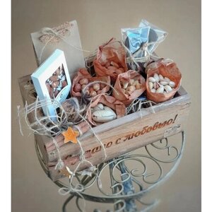 Подарочный набор для мужчин и женщин с чаем и орехами, 8 марта, день рождения, подарок на любой праздник