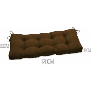 Подушка для садовой мебели из влагостойкой ткани коричневая, матрас для лавочки, скамейки, качелей, поддонов, паллет