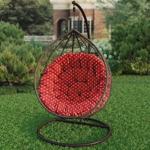 Подушка для садовых качелей, круглая напольная сидушка Сири, красный