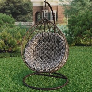 Подушка для садовых качелей, круглая напольная сидушка Тристан, серый