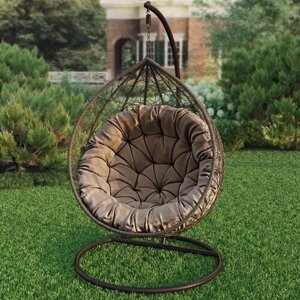 Подушка для садовых качелей, круглая напольная сидушка Вилли, темно-бежевый