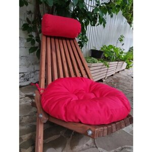 Подушка круглая для шезлонга, кресла кентукки / гамака / стула, цвет красный