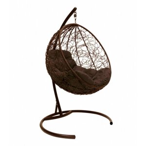 Подвесное кресло «круглое» ротанг корич шоколад