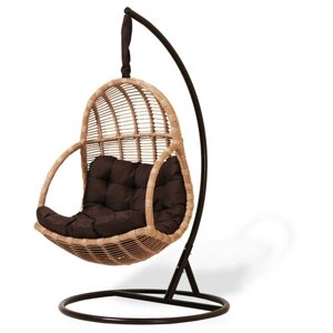 Подвесное кресло Лучиано, Кресло-кокон, Мебель для сада и дачи MALACCA зебрано+подушка