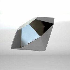 Полигональная фигура Алмаз, геометрический полигональный металлический декор интерьера