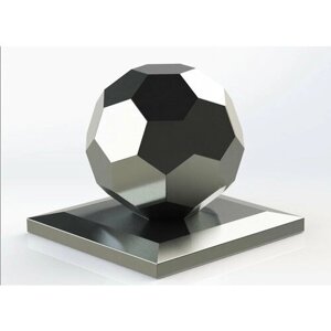 Полигональная фигура Футбольный кубок, футбольный мяч, геометрический полигональный металлический декор интерьера