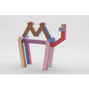 Полигональная фигура Верблюд, геометрический полигональный металлический декор интерьера