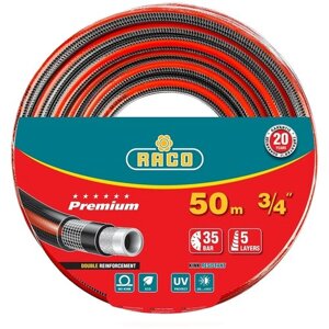 Поливочный шланг RACO Premium 3/4", 35 атм, пятислойный, усиленный двумя слоями армирования 40300-3/4