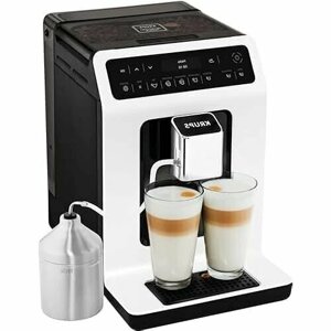 Полностью автоматическая кофемашина Krups Evidence 15 бар, 1450 Вт, система молочной пены, автоматическая очистка, функция 2 чашек, нержавеющая сталь, OLED-дисплей, кнопки прямого выбора, кофемашина для эспрессо,