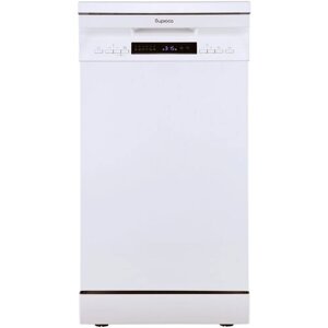 Посудомоечная машина отдельностоящая, 10 комплектов, 3 уровня загрузки, дисплей, белая, Бирюса DWF-410/5 W