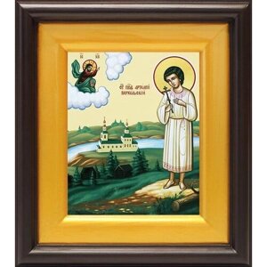 Праведный Артемий Веркольский, икона в широком киоте 16,5*18,5 см