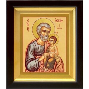 Праведный Иосиф Обручник, икона в деревянном киоте 14,5*16,5 см