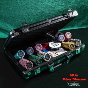 Профессиональный покерный набор на 300 фишек Модель Poker Club - номер 100