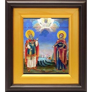 Пророк Захария и праведная Елисавета, икона в широком киоте 16,5*18,5 см