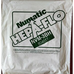 Пылесборные мешки Numatic Hepaflo NVM-3BH , артикул 604017, 23 литра, для пылесосов Numatic