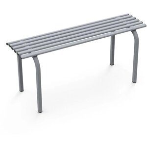 Разборная садовая скамейка без спинки ARRIVO AR2010,100*34см, высотой 45см, серая, металлическая/для дачи, парка, частного дома