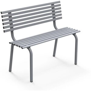 Разборная садовая скамейка со спинкой ARRIVO AR3010,100*45см, высота 80см, серая, металлическая/для дачи, парка, частного дома