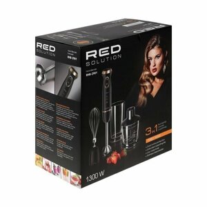 RED solution Блендер RED Solution RHB-2981, погружной, 800/1300 Вт, 0.5/0.6 л, 5 скоростей, чёрный