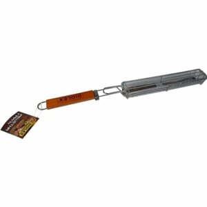 Решетка-гриль Diolex DX-G2001 для колбасок, 49x27x4 см, с деревянной ручкой