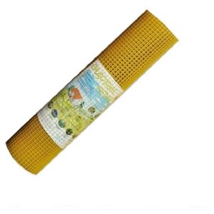 Решетка садовая пластиковая (ячейка 15х15мм) рулон 1х20м (желтый)