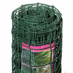 Решетка садовая пластиковая (ячейка 83 х 83 мм) рулон 1 х 20 м хаки
