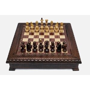 Резные шахматы "Классические с ящиком 3" настольные игры