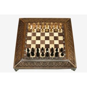 Резные шахматы "С бронзовыми ножками" настольные игры