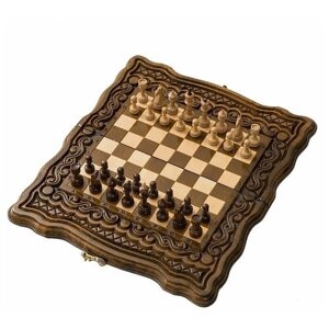 Резные шахматы с нардами Haleyan «Бриз» 30