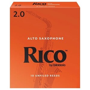 RJA1020 Rico Трости для саксофона альт, размер 2.0, 10шт в упаковке Rico