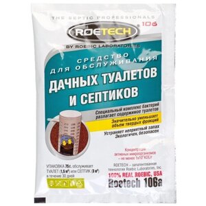 Roetech 106А средство для обслуживания дачных туалетов и септиков, 0.075 л/0.075 кг, 1 уп.