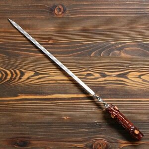 Romanoff Шампур с деревянной ручкой "Пенек" металл - 3 мм, ширина - 12 мм, рабочая длина - 40 см