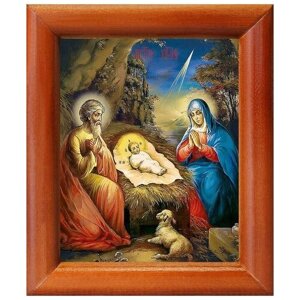 Рождество Христово, икона в рамке 8*9,5 см