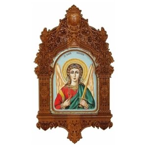 Рукописная икона Ангел Хранитель на кипарисе 15*20см 999-RTI-90EAk