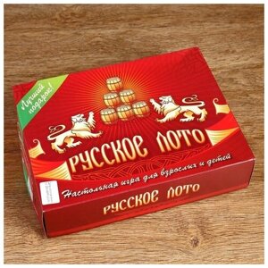 Русское лото Два Грифона, 24 карточки, карточка 21 х 75 см