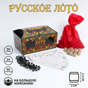 Русское лото подарочное "Ларец", 24 карточки, карточка 21 х 7.5 см