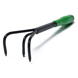 Рыхлитель ТероПром 150707, длина 41 см, 3 зубца, пластиковая ручка, зелёный
