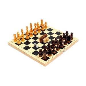 Рыжий кот Шахматы лак №3, шашки, нарды ИН-8054 игровая доска в комплекте