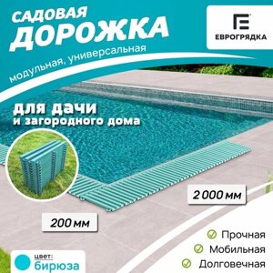 Садовая дорожка Еврогрядка 200х2000, цвет: бирюза