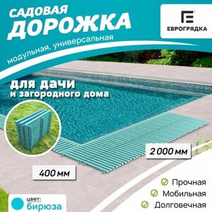 Садовая дорожка Еврогрядка 400х2000, цвет: бирюза