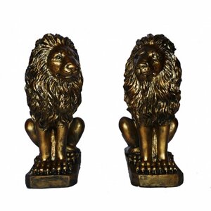 Садовая фигура Два льва сидячих смотрящих друг на друга 54*26
