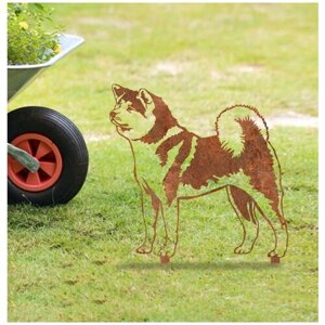 Садовая фигура из металла собака Акита