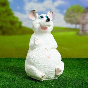 Садовая фигура"Мышь" белая 28 см Хорошие сувениры 4275981 .