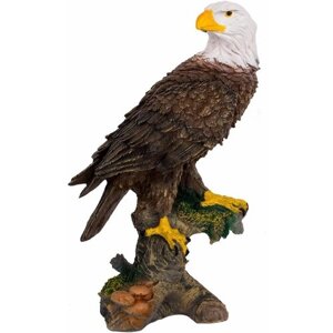 Садовая фигура Орел на суку с повернутой шеей 32 см
