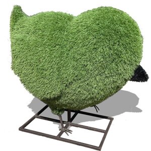 Садовая фигура-топиари Цыплёнок из искусственного газона h-1м