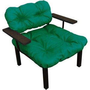 Садовое кресло M-group дачное, зелёная подушка