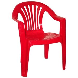 Садовое кресло, Садовый стул, Полипропилен, 56.7х57.8х82.5 см, цвет красный