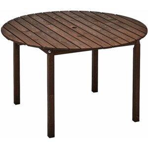 Садовый деревянный круглый обеденный стол, 120*120см, Кингстон