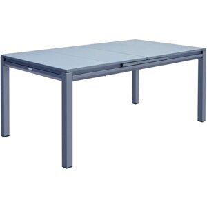Садовый стол раздвижной Grey sky 180/240x100x76 см алюминий/стекло антрацит